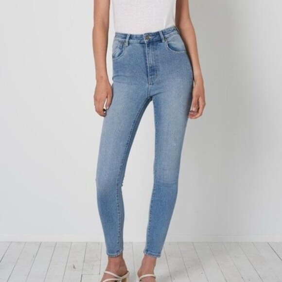 Rolla's Eastcoast Ankle High Rise  Skinny Jeans - Stacey Blue size 26 - Picture 1 of 12